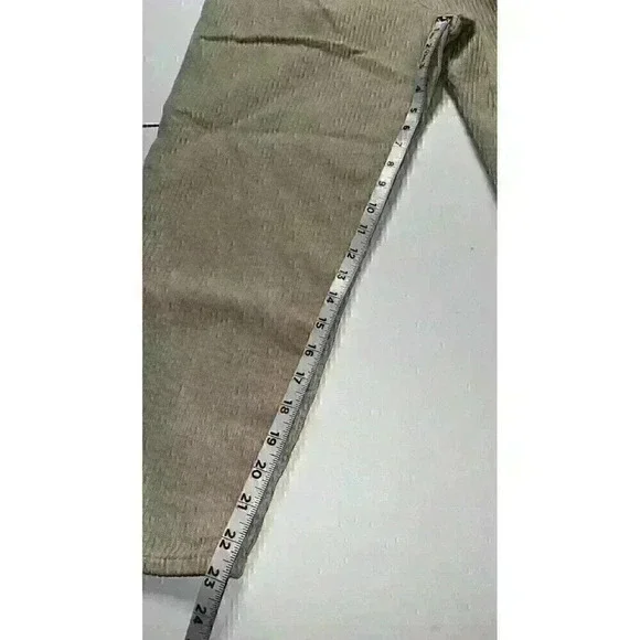 Zara Women Cream Color Cropped Capri Corduroy Pants‎ Size Small - Picture 5 of 5